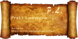 Prell Laurencia névjegykártya